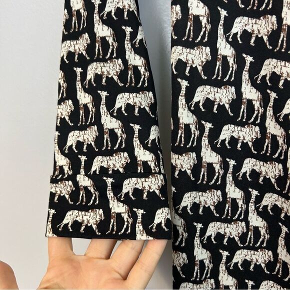 Diane Von Furstenberg 100% Silk African Zoo New Julian Twist Wrap Dress Sz 2 - Picture 11 of 13